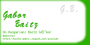 gabor baitz business card